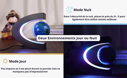 Globe Flottant Magnétique LED - Décoration Innovante et Cadeau Original