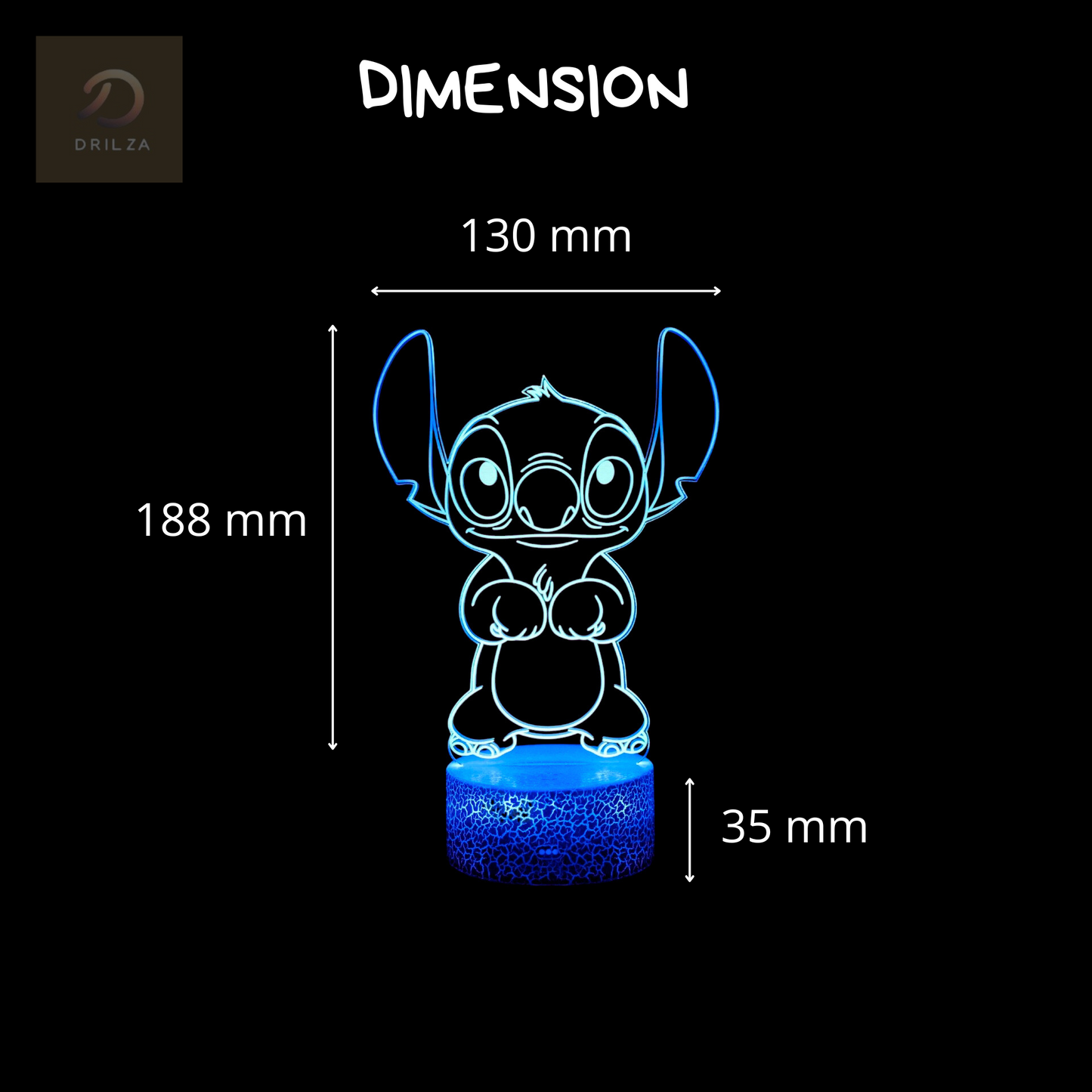 3D-Stitch-LED-Nachtlicht – magisches und beruhigendes Leuchten